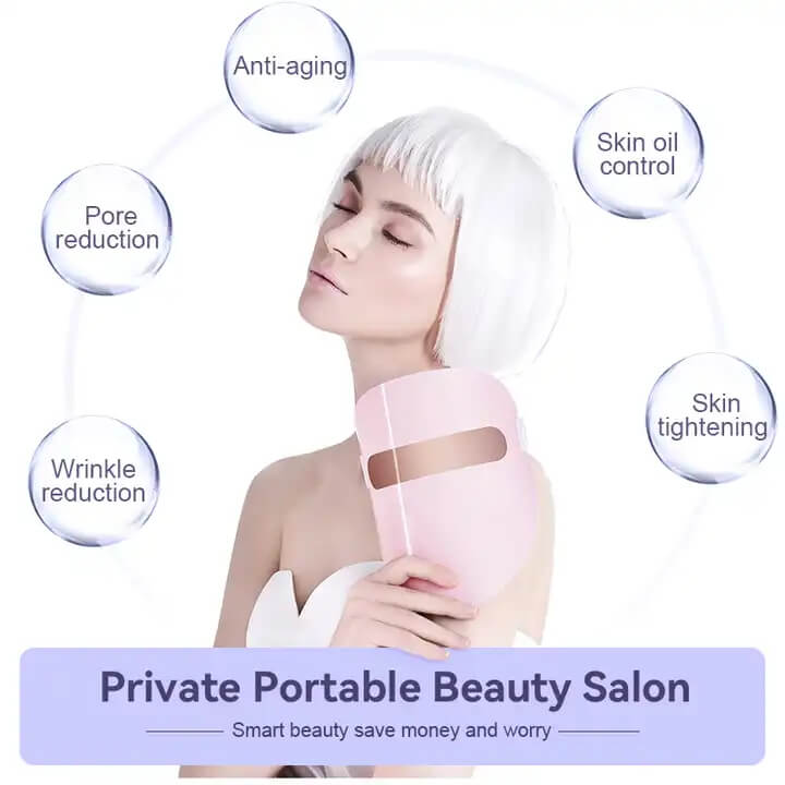 SKB-1818P Pielęgnacja kosmetyczna bezprzewodowa kolorowa maska do terapii twarzy LED 